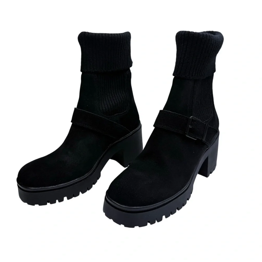 BLONDO Remi Waterproof Stretch Knit Lug Bootie 8 - Picture 4 of 10